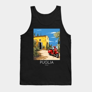 A Pop Art Travel Print of Puglia - Italy Tank Top